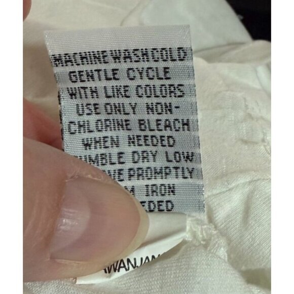 Vanilla Star Womens White Short Sleeve Tee 3X Knotted Hem V-Neck Casual Loose - Picture 10 of 10